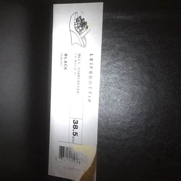 LEIFDOTTIR BLACK LEATHER SHOES NWT - Picture 5 of 6